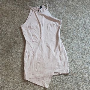 Mock neck, midi dress